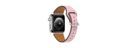 For Apple Watch Size 38/40/41mm Luxury Leather Watch Band - Rose Pink