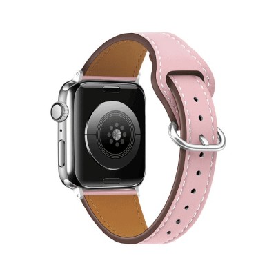 For Apple Watch Size 38/40/41mm Luxury Leather Watch Band - Rose Pink
