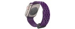 For Apple Watch Size 38/40/41mm Magnetic Buckle Premium Silicone Watch Band - Light Purple