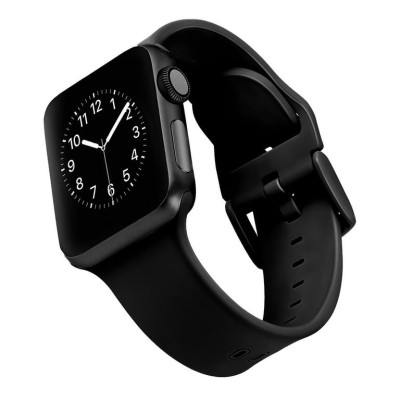 For Apple Watch Size 38/40/41mm Premium Silicone Watch Band - Black