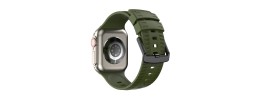 For Apple Watch Size 42/44/45mm Ultra 49mm Full Protection Tough Hybrid Watch Case + Band - Green