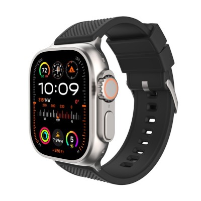 For Apple Watch Size Ultra 49/42/44/45mm Premium Silicone Design Watch Band - F