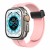 For Apple Watch Size 49mm Chromed iWatch Screen Frame - Chromed Rose Gold+Blue