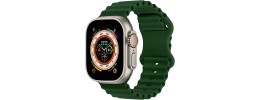 For Apple Watch Size 49mm Chromed iWatch Screen Frame - Chromed Rose Gold+Midnight Green