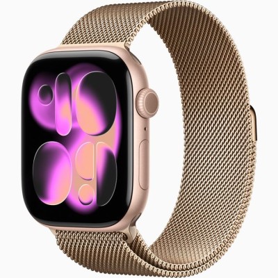 For Apple Watch Size 49mm Full Coverage RoseGold with Tempered Glass iWatch Screen Frame - Chromed Rose Gold+Midnight Green