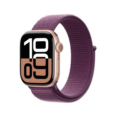 For Apple Watch Size Ultra 49/42/44/45mm Beautiful Zinc Alloy Leather Watch Band - Rose Gold+Purple