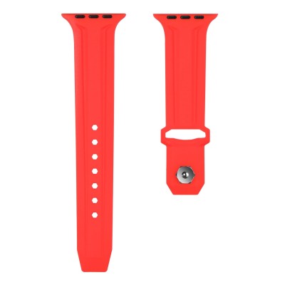 For Apple Watch Size Ultra 49/42/44/45mm Premium Silicone Watch Band - Red