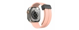 For Apple Watch Size Ultra 49/42/44/45mm Premium Silicone Watch Band - Rose Pink