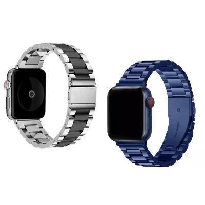 For Apple Watch Size Ultra 49/42/44/45mm Stainless Steal Watch Band - Black