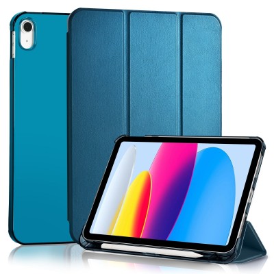 For Apple iPad 10th Gen 2022 Bow Hands Kickstand Tablet Case Cover - Blue