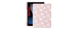 For Apple iPad 10th Gen 2022 Bow Hands Kickstand Tablet Case Cover - Pink