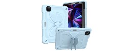 For Apple iPad 10th Gen 2022 Butterfly Kickstand 3in1 Tough Hybrid Case Cover with Shoulder Strap - Light Purple