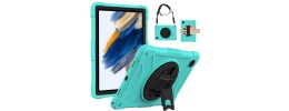 For Apple iPad 10th Gen 2022 Tablet Tough Hybrid Rotating 360 Degree Kickstand - Black+Blue
