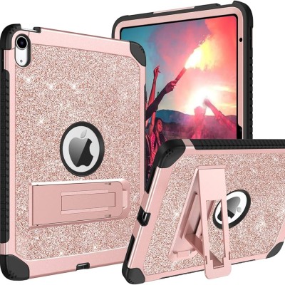 For Apple iPad 10th Gen 2022 Tablet Tough Hybrid Rotating 360 Degree Kickstand - Rose Gold