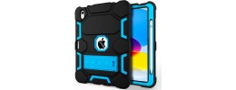 For Apple iPad 10th Gen 2022 Tablet Vertical 3in1 Tough Hybrid Kickstand - NavyBlue/Blue