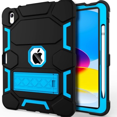 For Apple iPad 10th Gen 2022 Tough Tablet Strong Kickstand Hybrid Case Cover - Dark Blue