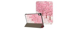 For Apple iPad 10th Gen 2022 Trifold Magnetic Closure PU Leather Case Cover - Sakura Floral