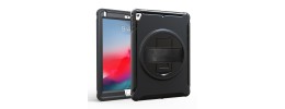 For Apple iPad 9.7 inch Tablet Complete 360 Tough Hybrid Kickstand with Shoulder Hand Strap - Camouflage