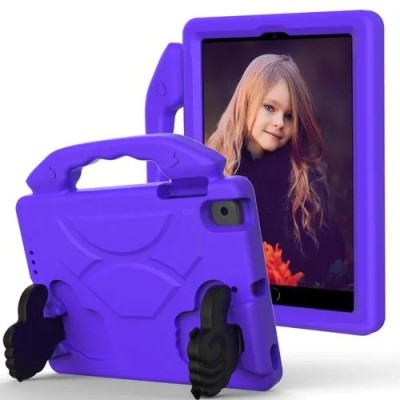 For Apple iPad 9.7 inch Thumbs Up Kickstand Shockproof Tablet Case Cover - Dark Purple