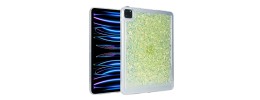 For Apple iPad 9th 8th 7th Gen 10.2 inch Tablet Glitter Ultra Thick Transparent Hybrid Case Cover - Glitter Clear