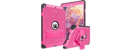 For Apple iPad 9th 8th 7th Gen 10.2 inch Tablet Glitter Ultra Thick Transparent Hybrid Case Cover - Glitter Pink