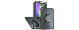 For Apple iPad 9th Gen 10.2 inch (2021) Tablet Unique Design Magnetic Ring Stand Case Cover - Black Croc
