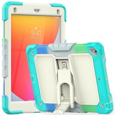 For Apple iPad Air 11 (M3) 2025 / Air 11inch 2024 Heavy Duty Full  Body Rugged Tablet Kickstand Case Cover - Beige/Camo Pink