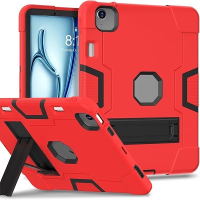 For Apple iPad Air 11 (M3) 2025 / Air 11inch 2024 Tough Tablet Strong Kickstand Hybrid Case Cover - Red