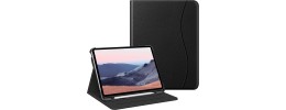 For Apple iPad Air 13inch 2024 Trifold Magnetic Closure PU Leather Case Cover - Black