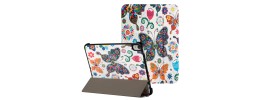For Apple iPad Air 13inch 2024 Trifold Magnetic Closure PU Leather Case Cover - Butterfly