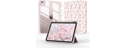 For Apple iPad Air 13inch 2024 Trifold Magnetic Closure PU Leather Case Cover - Sakura Floral