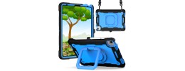 For Apple iPad Air 4 / iPad Air 5 / iPad Pro 11 inch 3in1 Tablet Tough Hybrid Rotating 360 Degree Kickstand - Black+Blue