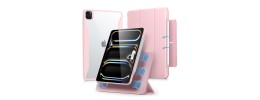 For Apple iPad Air 4 / iPad Pro 11 inch Diamond Bling Design Tablet Magnetic Ring Stand Hybrid Case Cover - Hot Pink Floral