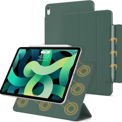 For Apple iPad Air 4 / iPad Pro 11 inch Tablet Unique Design Magnetic Ring Stand Case Cover - Green Camo