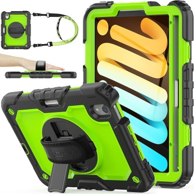 For Apple iPad Mini 6th Gen 8.3 inch (2021) 3in1 Multi-Functional Tablet Case for Hand, Shoulder, Pencil & Stand - Black