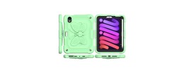 For Apple iPad Mini 6th Gen 8.3 inch (2021) Butterfly Kickstand 3in1 Tough Hybrid Case Cover with Shoulder Strap - Light Green