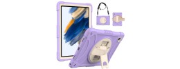 For Apple iPad Mini 6th Gen 8.3 inch (2021) Tablet Hand and Shoulder Strap with Kickstand 3in1 Tough Hybrid - Rose Gold