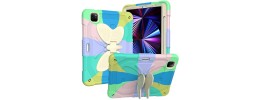 For Apple iPad Mini 6th Gen 8.3 inch (2021) Tablet Hand and Shoulder Strap with Kickstand 3in1 Tough Hybrid - Teal