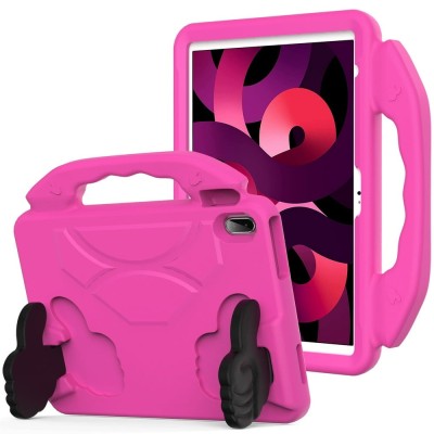For Apple iPad Mini 6th Gen 8.3 inch (2021) Thumbs Up Kickstand Shockproof Tablet Case Cover - Hot Pink