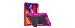 For Apple iPad Pro 12.9 inch (2021) Tough Tablet Strong Kickstand Hybrid Case Cover - Hot Pink