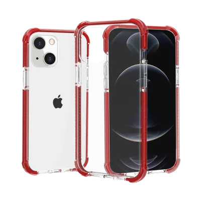 For Apple iPhone 11 (XI6.1) Acrylic Tough 2.5mm Transparent ShockProof Hybrid Case Cover - Red