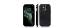 For Apple iPhone 11 PRO MAX / XS Max Luxury Side Magnetic Button Card ID Holder PU Leather Case Cover - Black