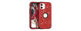For Apple iPhone 11 Pro MAX (XI6.5) SPLENDID Glitter BOW Design TPU Case Cover - Red