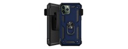 For Apple iPhone 11 Pro MAX (XI6.5) CARD Holster with Kickstand Clip Hybrid Case Cover - Black
