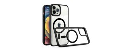 For Apple iPhone 11 Pro MAX (XI6.5) Grip [Magneti Circle] Metal Shockproof Hybrid - Black
