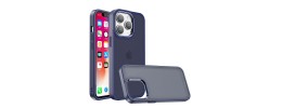 For Apple iPhone 11 Pro MAX (XI6.5) Polished Oil Thick Acrylic Metal Button Hybrid Case Cover - Burgundy