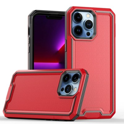 For Apple iPhone 11 Pro MAX (XI6.5) Rank Tough Strong Modern Fused Hybrid Case Cover - Red