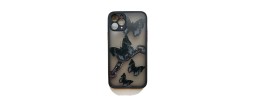 For Apple iPhone 11 Pro MAX (XI6.5) SPLENDID Glitter Butterfly Design TPU Case Cover - Black