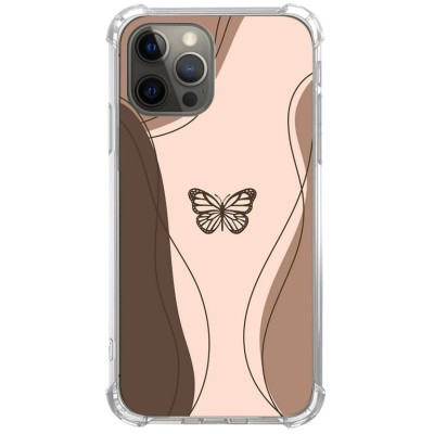 For Apple iPhone 11 Pro MAX (XI6.5) SPLENDID Glitter Butterfly Design TPU Case Cover - Brown