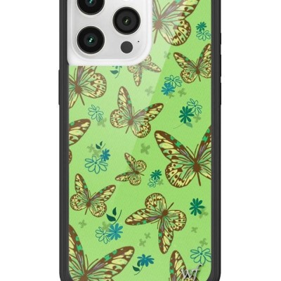 For Apple iPhone 11 Pro MAX (XI6.5) SPLENDID Glitter Butterfly Design TPU Case Cover - Midnight Green